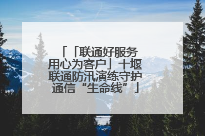 「联通好服务 用心为客户」十堰联通防汛演练守护通信“生命线”