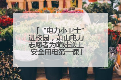 “电力小卫士”进校园，萧山电力志愿者为萌娃送上安全用电第一课