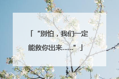 “别怕，我们一定能救你出来……”