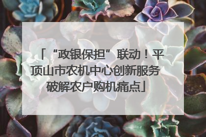 “政银保担”联动！平顶山市农机中心创新服务破解农户购机痛点