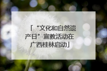 “文化和自然遗产日”宣教活动在广西桂林启动