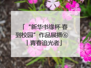 “新华书缘杯·春到校园”作品展播⑥丨青春追光者