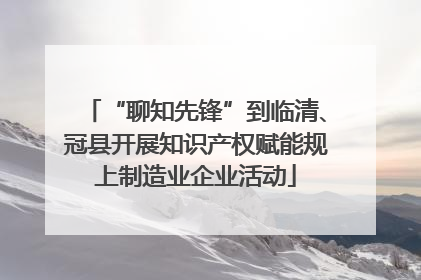 “聊知先锋”到临清、冠县开展知识产权赋能规上制造业企业活动