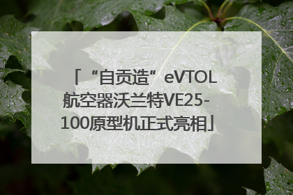 “自贡造”eVTOL航空器沃兰特VE25-100原型机正式亮相