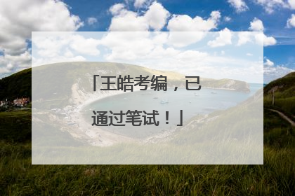 王皓考编，已通过笔试！