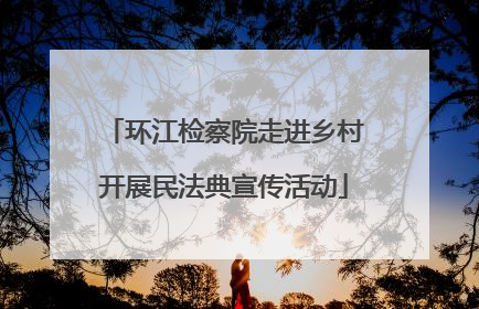 环江检察院走进乡村开展民法典宣传活动