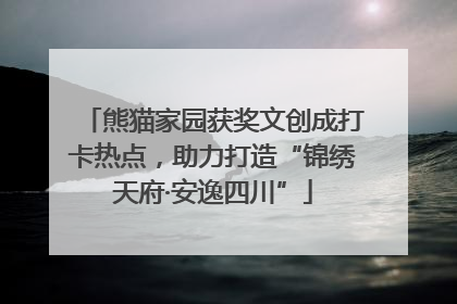 熊猫家园获奖文创成打卡热点，助力打造“锦绣天府·安逸四川”
