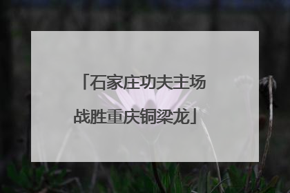 石家庄功夫主场战胜重庆铜梁龙