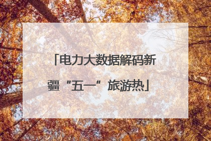 电力大数据解码新疆“五一”旅游热