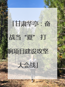 甘肃华亭：奋战当“夏” 打响项目建设攻坚大会战