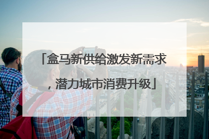 盒马新供给激发新需求，潜力城市消费升级