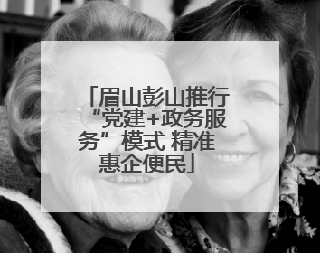 眉山彭山推行“党建+政务服务”模式 精准惠企便民