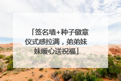 签名墙+种子徽章仪式感拉满，弟弟妹妹暖心送祝福