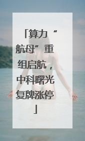 算力“航母”重组启航，中科曙光复牌涨停