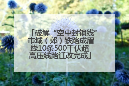 破解“空中封锁线” 市域（郊）铁路成眉线10条500千伏超高压线路迁改完成