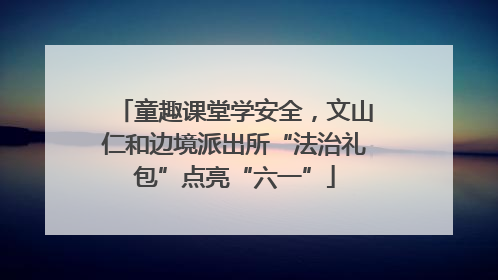童趣课堂学安全，文山仁和边境派出所“法治礼包”点亮“六一”