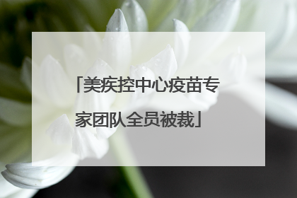 美疾控中心疫苗专家团队全员被裁