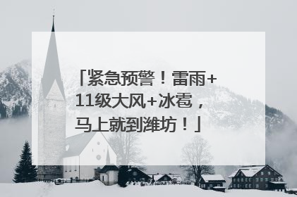 紧急预警！雷雨+11级大风+冰雹，马上就到潍坊！