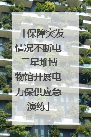 保障突发情况不断电 三星堆博物馆开展电力保供应急演练