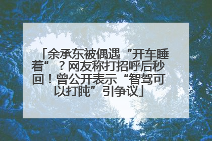余承东被偶遇“开车睡着”？网友称打招呼后秒回！曾公开表示“智驾可以打盹”引争议