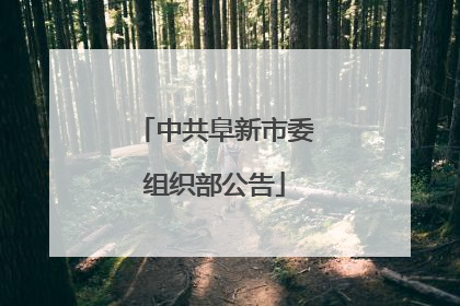 中共阜新市委组织部公告