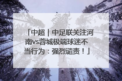 中超｜中足联关注河南vs蓉城极端球迷不当行为：强烈谴责！