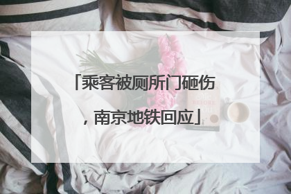 乘客被厕所门砸伤，南京地铁回应