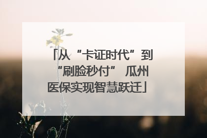 从“卡证时代”到“刷脸秒付” 瓜州医保实现智慧跃迁