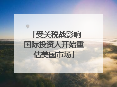 受关税战影响 国际投资人开始重估美国市场