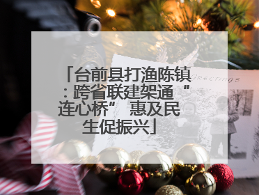 台前县打渔陈镇：跨省联建架通“连心桥” 惠及民生促振兴