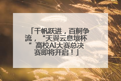 千帆跃进，百舸争流，“天翼云息壤杯”高校AI大赛总决赛即将开启！