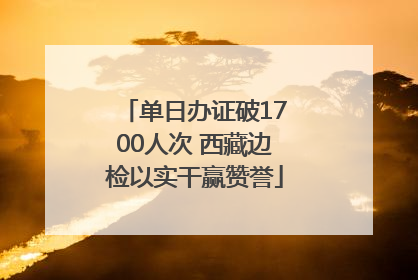 单日办证破1700人次 西藏边检以实干赢赞誉