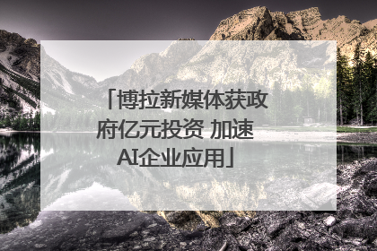 博拉新媒体获政府亿元投资 加速AI企业应用