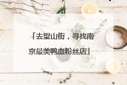 去望山街，寻找南京最美鸭血粉丝店