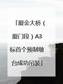 厦金大桥（厦门段）A3标首个预制墩台成功吊装