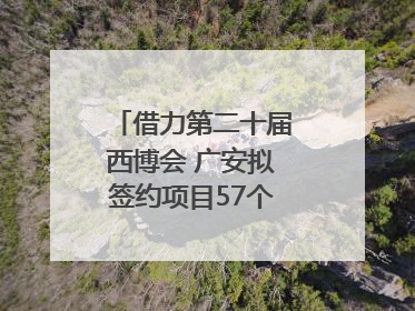 借力第二十届西博会 广安拟签约项目57个｜数读西投