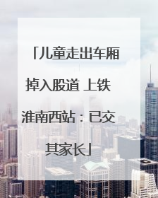 儿童走出车厢掉入股道 上铁淮南西站：已交其家长
