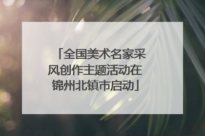 全国美术名家采风创作主题活动在锦州北镇市启动