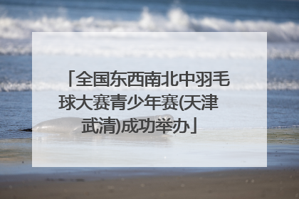 全国东西南北中羽毛球大赛青少年赛(天津武清)成功举办