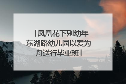 凤凰花下别幼年 东湖路幼儿园以爱为舟送行毕业班