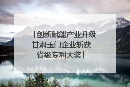 创新赋能产业升级 甘肃玉门企业斩获省级专利大奖
