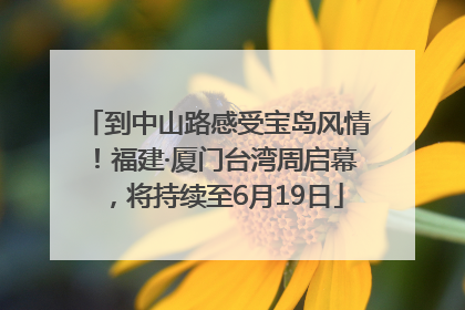 到中山路感受宝岛风情！福建·厦门台湾周启幕，将持续至6月19日