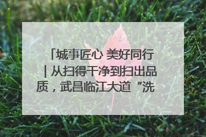 城事匠心 美好同行｜从扫得干净到扫出品质，武昌临江大道“洗”出洁净样板路
