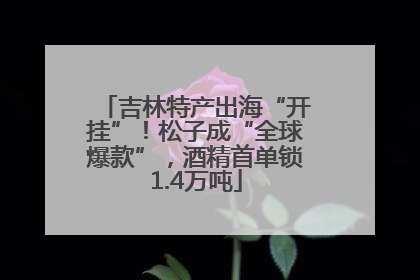 吉林特产出海“开挂”！松子成“全球爆款”，酒精首单锁1.4万吨