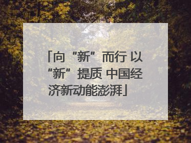 向“新”而行 以“新”提质 中国经济新动能澎湃