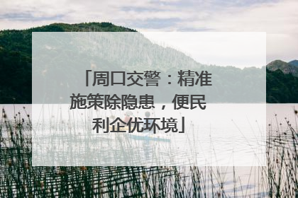 周口交警：精准施策除隐患，便民利企优环境