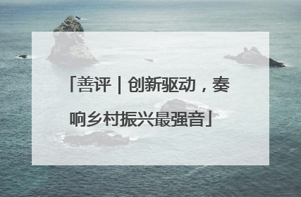 善评｜创新驱动，奏响乡村振兴最强音