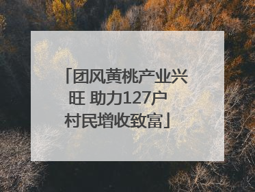 团风黄桃产业兴旺 助力127户村民增收致富