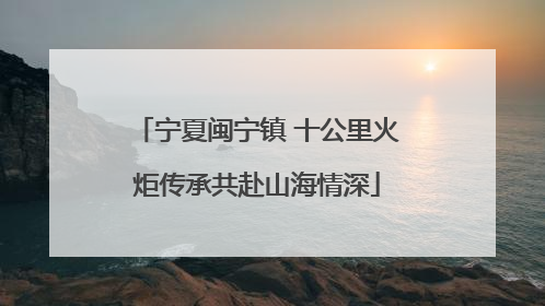 宁夏闽宁镇 十公里火炬传承共赴山海情深