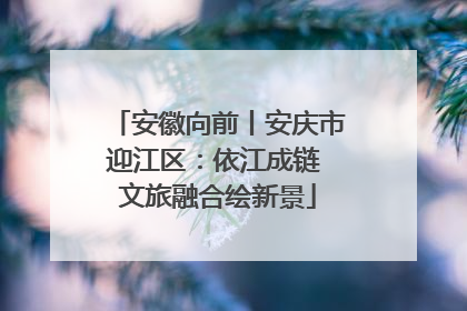 安徽向前丨安庆市迎江区：依江成链 文旅融合绘新景